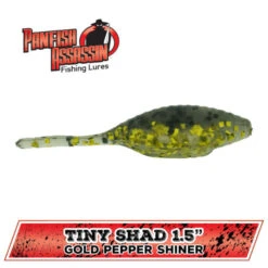 Panfish Assassin Tiny Shad -Reel Spin Bait Sales BA PanfishAssassin TinyShad 0013 Gold Pepper Shiner 600x600 1