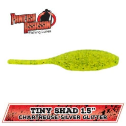 Panfish Assassin Tiny Shad -Reel Spin Bait Sales BA PanfishAssassin TinyShad 0033 Chartreuse Silver Glitter 600x600 1